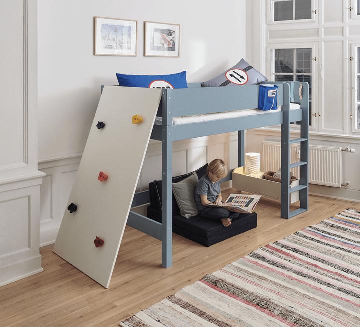 Immagine prodotto Manis-h Manis h ASK Letto a soppalco medio con rete a doghe Bianco neve (90 x 200 cm)
