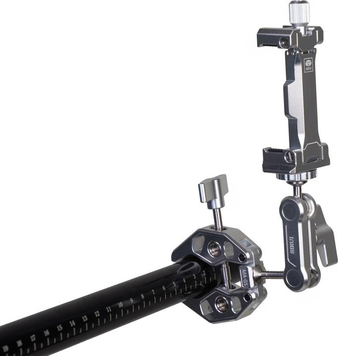 Immagine prodotto Sirui MA-GS Pinza per rifiuti con braccio magico e supporto per smartphone argento (Morsetto per stativo)