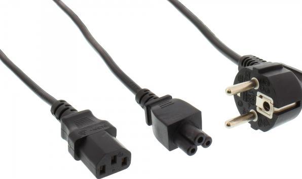 Immagine prodotto InLine Cavo di rete a Y 1x spina Schuko per apparecchio freddo e spina per notebook 2m (2 m)