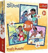 Actual product image Trefl 3 in 1 Puzzle - Lilo & Stitch