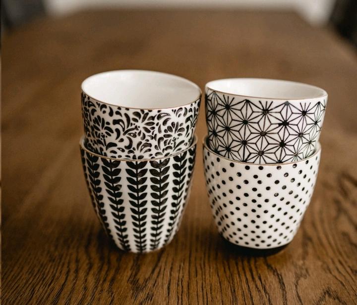 Image du produit Kadastar Tasse à café Metropolitan Leaves 250 ml, Noir/Blanc (250 ml, 1 x)
