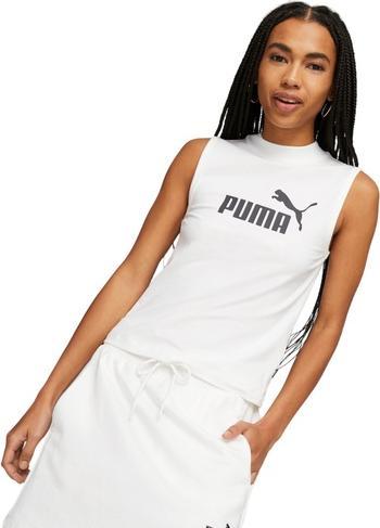 Puma Damen T-Shirt Top Eslim Logo Tank Weiss (M)
