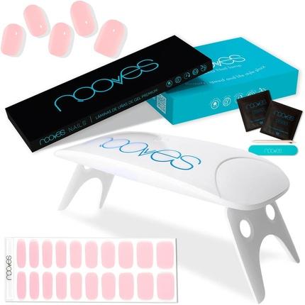 Image du produit Nooves Feuille de gel pour ongles NAILS Premium Pink avec lampe UV/LED portable 8W (Pink)
