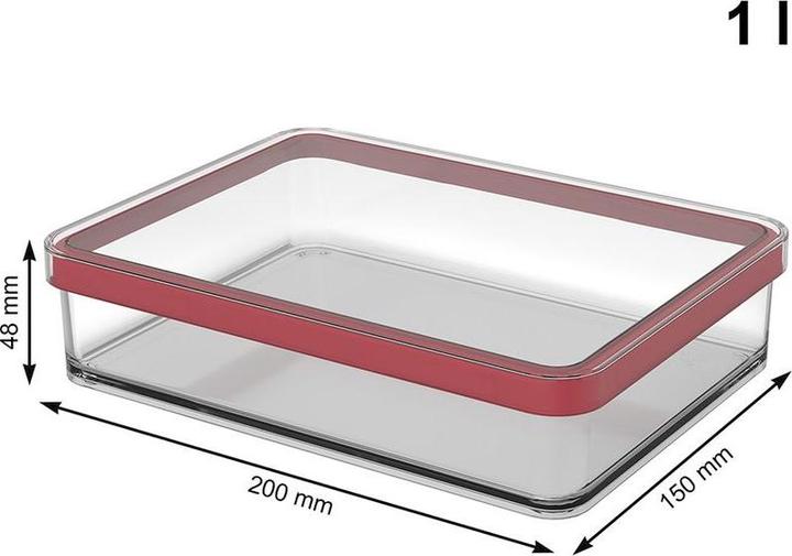 Produktbild Rotho LOFT Vorratsdosen KLAR schwarz (1 l)