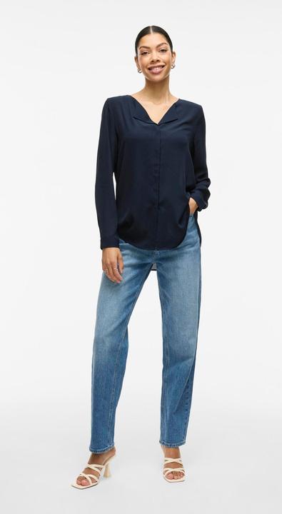 Actual product image Vila High Low Split Collar Shirt (XXL)