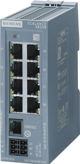 Image du produit Siemens SIEM 6GK5208-0BA00-2TB2 SCALANCE XB208 m Commutateur IE 8X 10/100 Mbit/s (8 Ports)