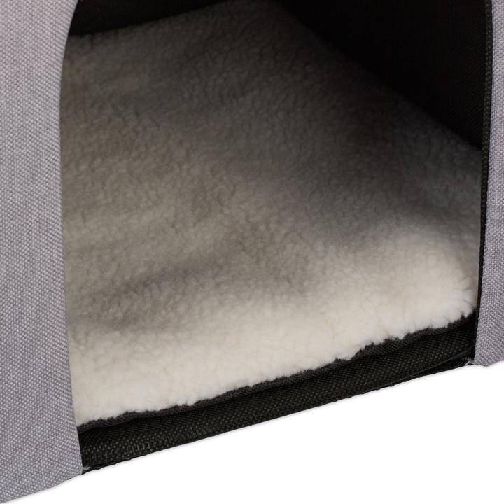 Relaxdays - Hundetreppe 3 Stufen mit Höhle, Anthrazit / Grau / Weiss, H x B x T: ca. 41,5 x 72 x 33 c (Dog, Foldable)