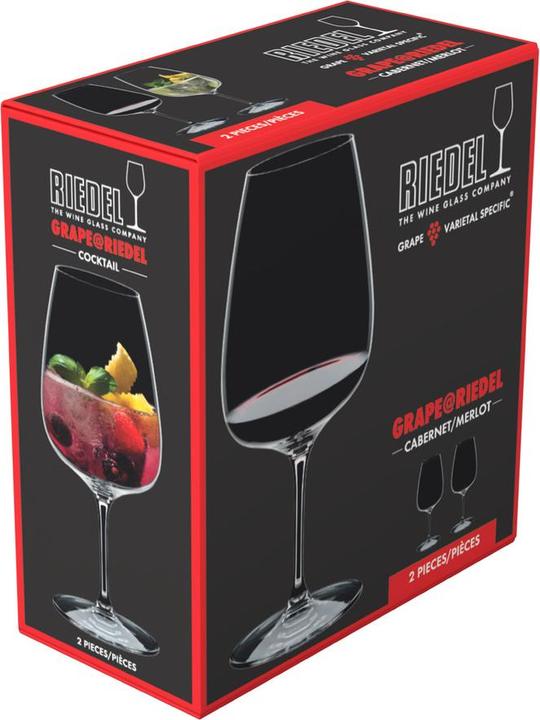 Actual product image Riedel Grape Cabernet / Merlot / Cocktail wine glasses (83 cl, 2 Glasses, Red wine glasses)