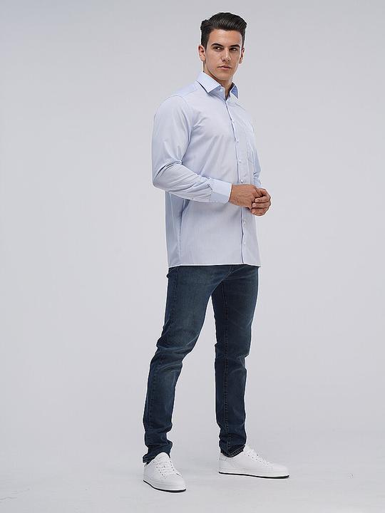 Produktbild Olymp Hemd Luxor blau/ New Kent 1/1 arm Chambray Gr.42 (42)
