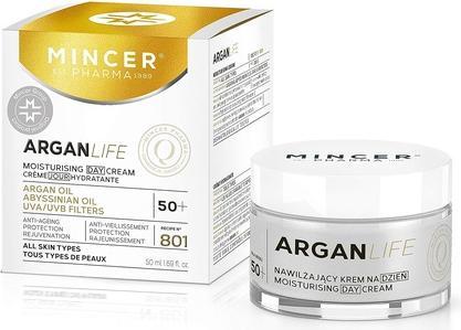 Actual product image Elfa Mincer Pharma Argan Life 50+ Moisturising Day Cream No. 801 50ml (50 ml, Day cream)