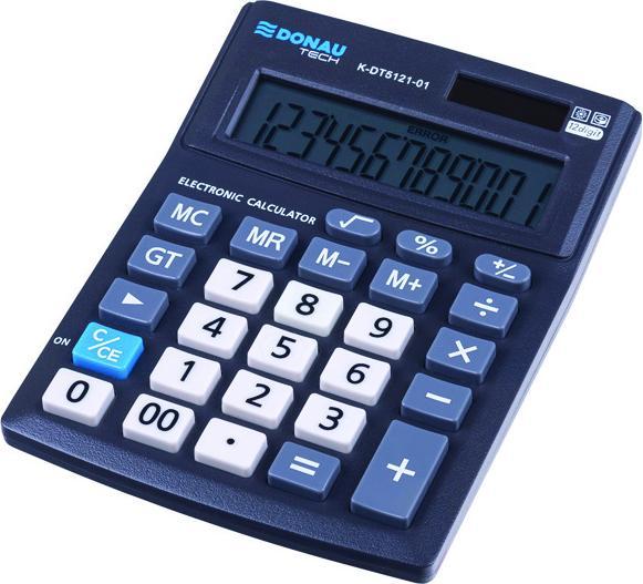 Actual product image Donau Office calculator tech, 12-digit, display, dimensions 137x101x30mm, black (Batteries)
