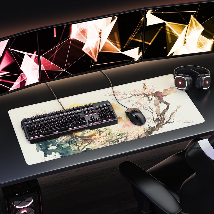 Actual product image Titanwolf Gaming Mauspad, 900 x 400mm XXL Speed Gaming Mausmatte, Mousepad Extragrosse Fläche, Japan Painting (XXL)