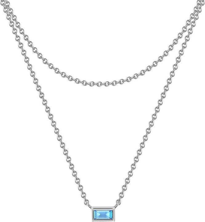 Immagine prodotto Glanzstücke München Catena da donna in argento Sterling Zirconia 42,0/36,0 cm + 5,0 cm di estensione - 29902 (Argento)