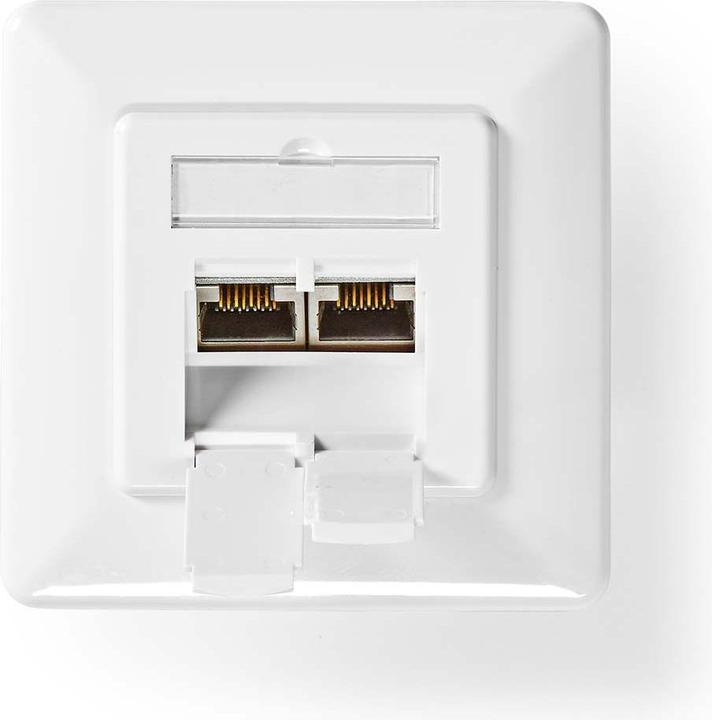 Produktbild Nedis Netzwerk-Wanddose | Unterputz | 2-Port port(s) | CAT7 | Gerade | Buchse | Vergoldet | PVC | El