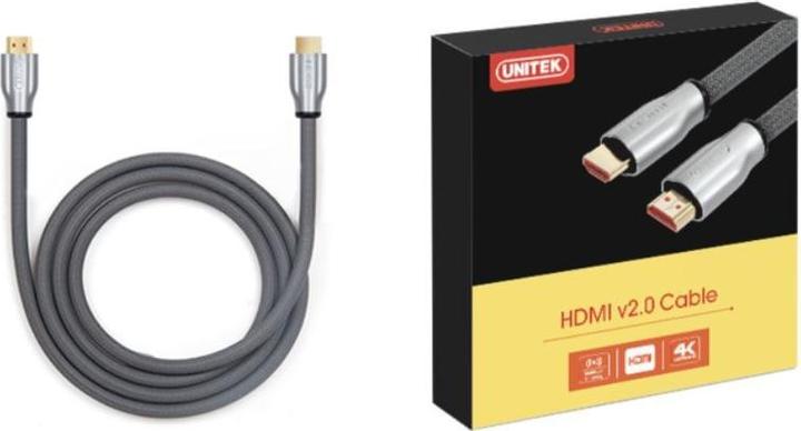 Actual product image Unitek Y-C142RGY HDMI Cable HDMI Type A (Standard), Zinc (10 m, HDMI)