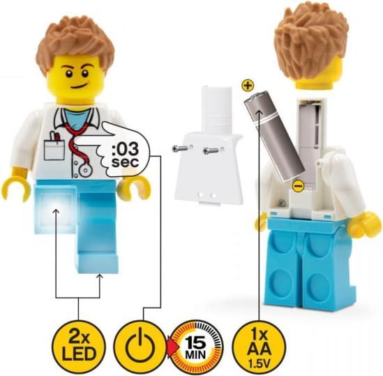Image du produit Euromic LEGO - LED Torch - Docteur homme (4006416-LGL-TO48)