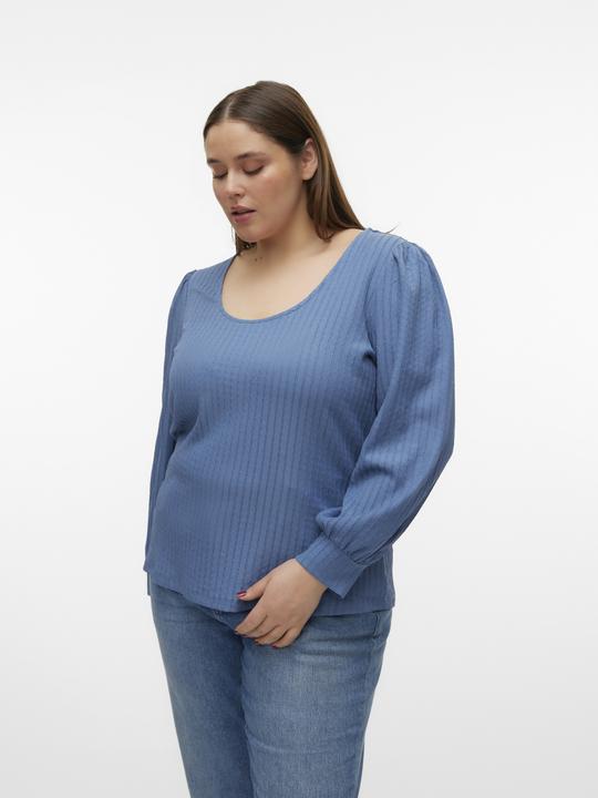 Produktbild Vero Moda Normal geschnitten U-Ausschnitt Curve Voluminöser Armschnitt Top Bluse (52, 54)