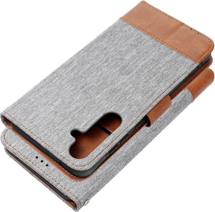 Produktbild OEM Book case JEANS Book for Xiaomi Redmi Note 14 5G gray (Xiaomi Redmi Note 14 5G)