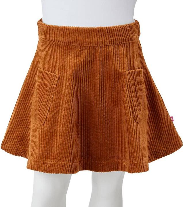 Produktbild VidaXL Kinderrock mit Taschen Cord Cognac 104,Material: 100 (104)