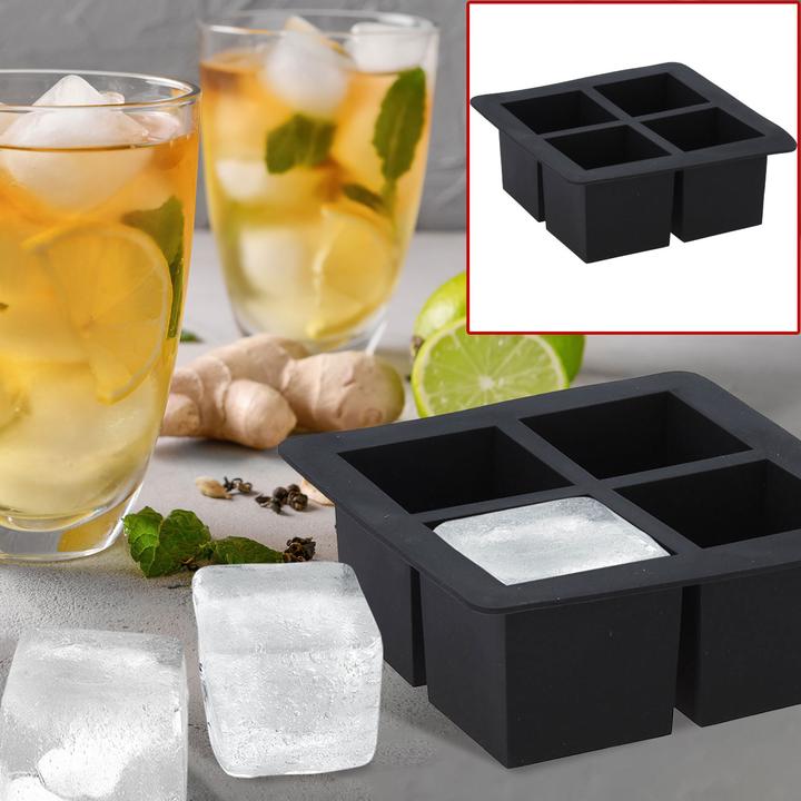 Actual product image Excellent Houseware Flexible ice cube mould for 4 XL ice cubes