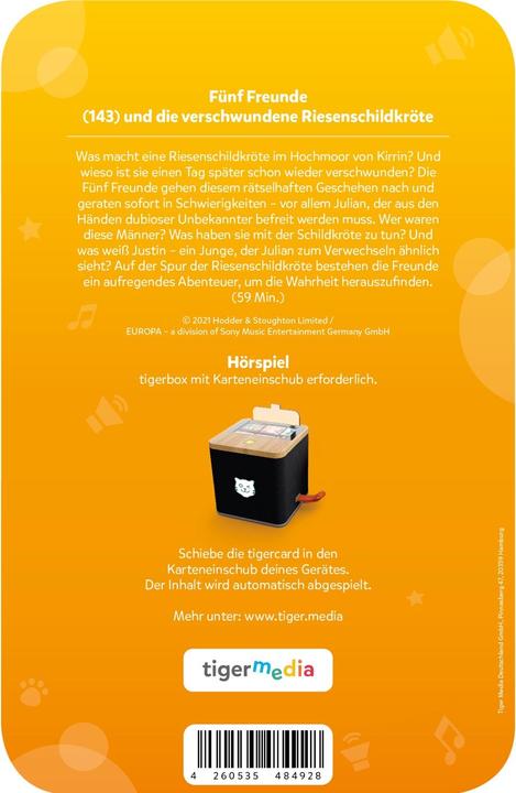 Image du produit Tigermedia tigercard - Cinq amis - 143 : et la tortue géante disparue