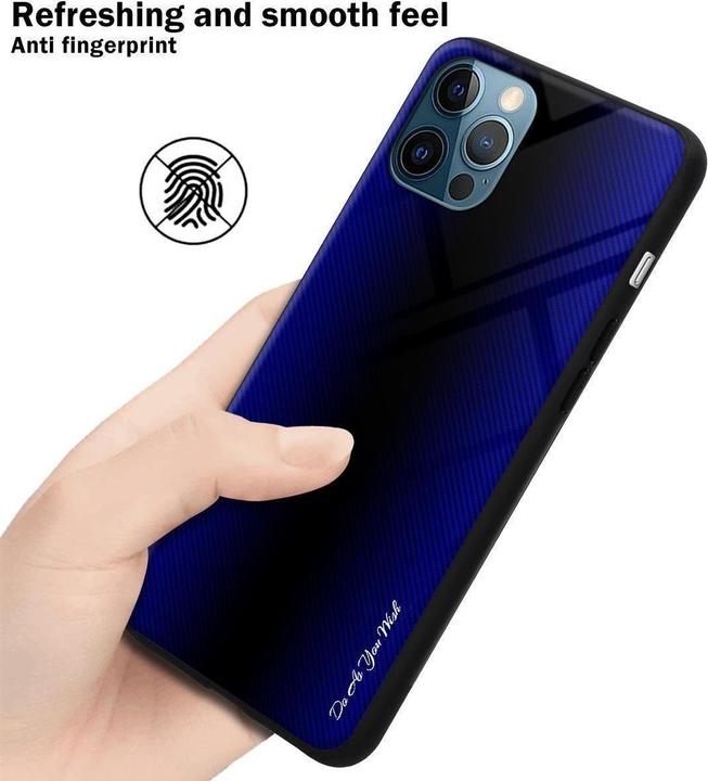 Actual product image Cadorabo TPU Striped Glass Cover (Apple iPhone 12, Realme 12 Pro+)