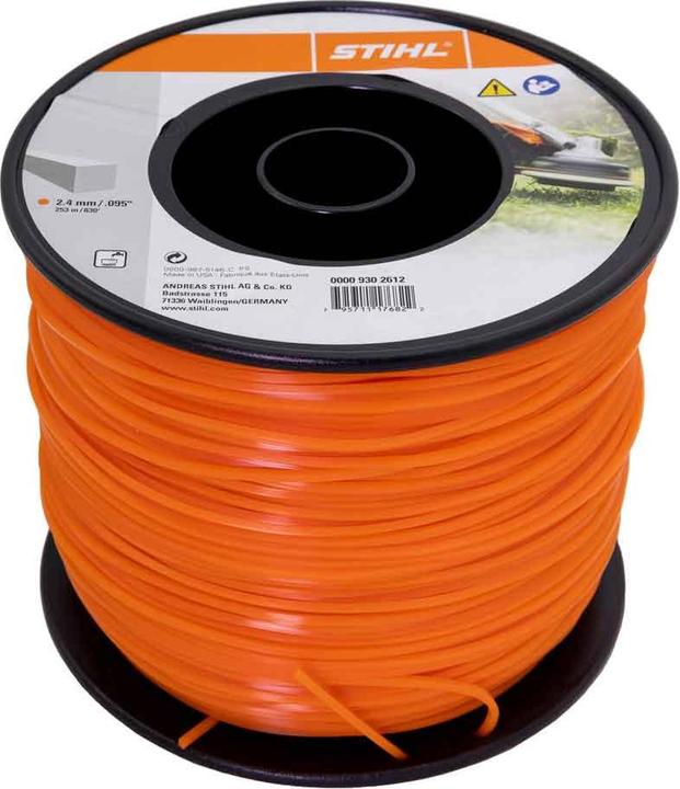 Image du produit Stihl 9302612 Fil de coupe carré 2.4mm x 253m (Herbicide, Fil de coupe + bobine de fil)