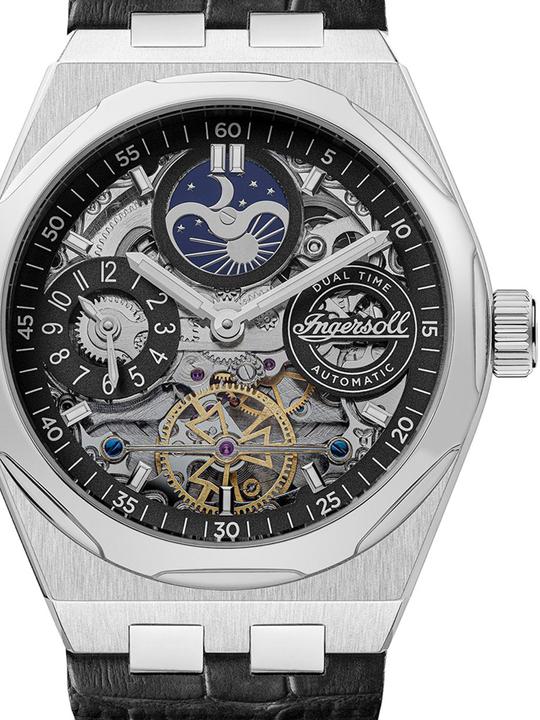 Produktbild Ingersoll 1892 Ingersoll I12903 The Broadway Dual Time Automatik Herrenuhr 43mm 5ATM (Analoguhr, 43 mm)