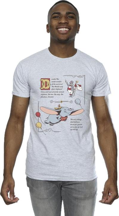 Actual product image Disney Mens Dumbo Story Book Page T-Shirt (M)
