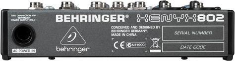 Produktbild Behringer XENYX 802, 6 Kanal Mischpult mit Effektprozessor