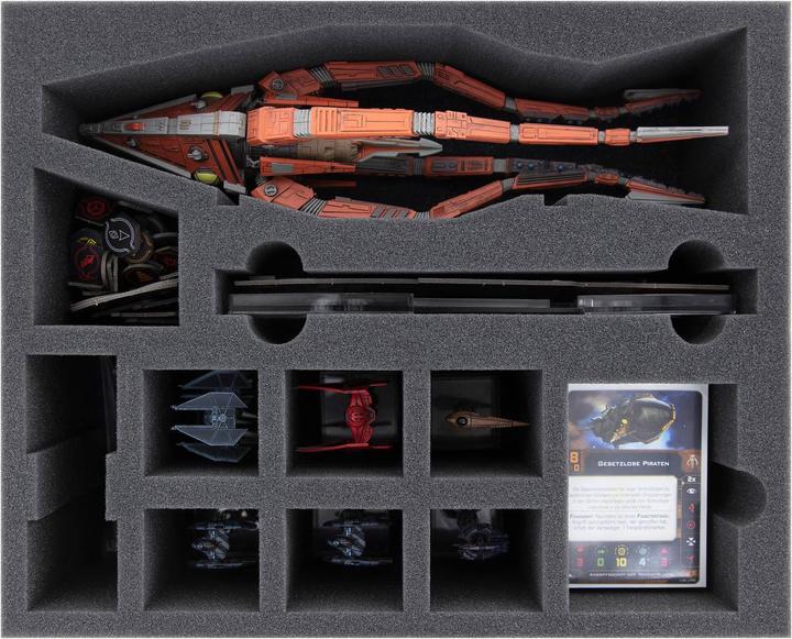 Immagine prodotto Feldherr FSMFDX110BO - Inserto in schiuma per Star Wars X-Wing: nave d'attacco del (Schiuma solida)