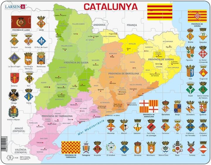 Image du produit Larsen Carte politique de la Catalogne (70 pièces)