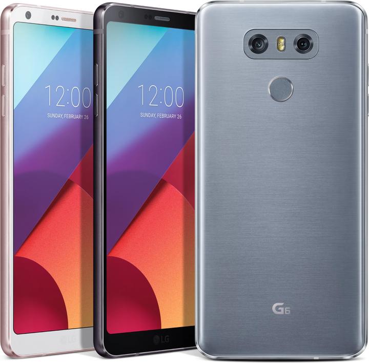 LG G6 (32 GB, Ice Platinum, 5.70", Single SIM, 13 Mpx, 4G)
