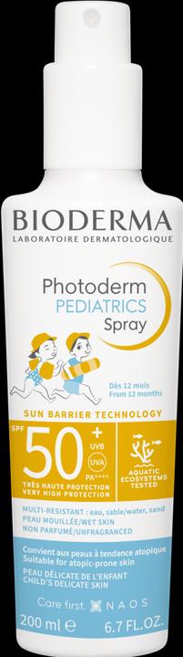 Actual product image Bioderma Photoderm Kid Pediatrics Spray SPF50+ liq (Sun spray, SPF 50, 200 ml, 0.20 g)