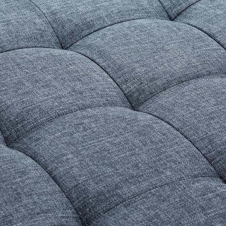 Actual product image Relaxdays Round Storage Ottoman Size M
