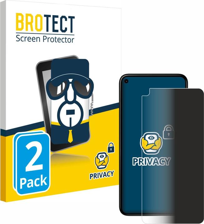 Productafbeelding BROTECT Anti-spionnetje privacyfolie Beschermfolie tegen blauw licht (2 Stuk, Google Pixel 5)