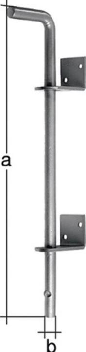 Produktbild GAH Bodenschieber L400xS16mm Stahl verzinkt verzinkt Abstand Bolzen - Tor 30 mm (1 Stk.)