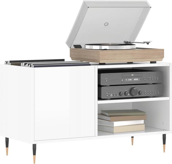Immagine prodotto VidaXL Plattenschrank Hochglanz-Weiss 85x38x48 cm Holzwerkstoff