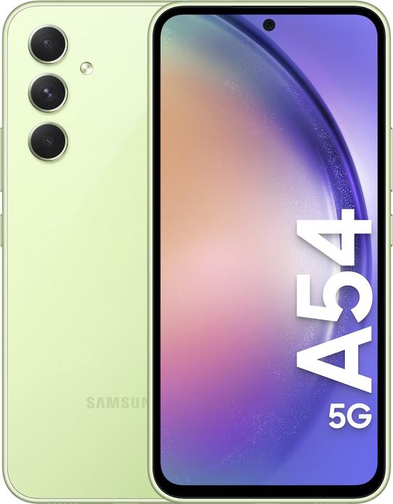 Image du produit Samsung Galaxy A54 5G (256 Go, Awesome Lime, 6.40", Double SIM hybride, 50 Mpx, 5G)