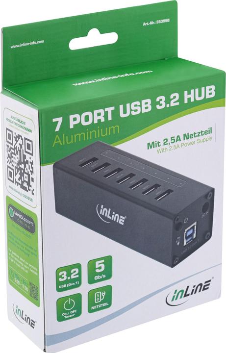 Actual product image InLine USB 3.0 Hub (USB-B, 7 Ports)