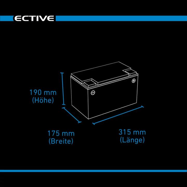 Produktbild Ective DC 95 AGM Deep Cycle 95Ah Versorgungsbatterie (12 V, 95 Ah)