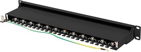 Actual product image Lanberg Patch Panel 24-Port 1U Cat.7 FTP Black PPS7-1024-B