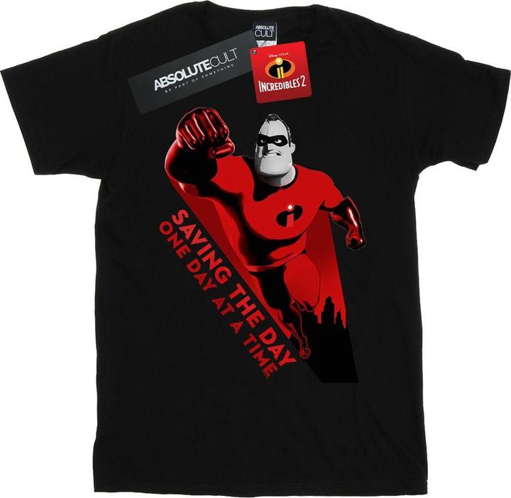 Actual product image Disney Womens/Ladies The Incredibles Saving The Day Cotton Boyfriend T-Shirt (XL)