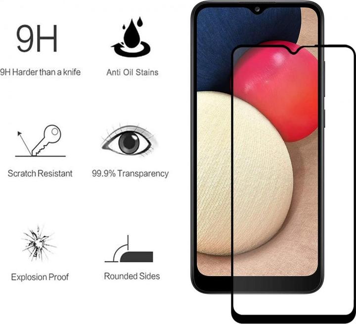 Productafbeelding Screenguard Samsung Galaxy A02s Volledig scherm Beschermende Glas Film 2.5D 9H (1 Stuk, Samsung Galaxy A02s)
