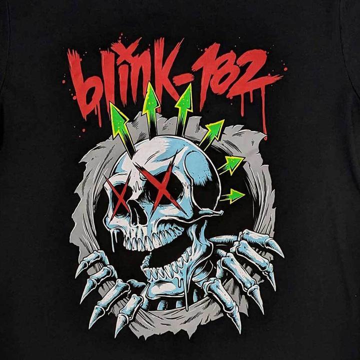 Actual product image Blink 182 Unisex Adult Six Arrow Skull T-Shirt (M)