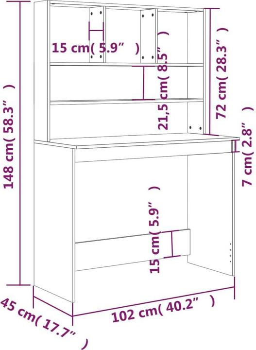 Image du produit VidaXL Girte (102 x 45 x 148 cm)