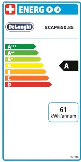 Energie-Label De'Longhi ECAM 650.85.MS