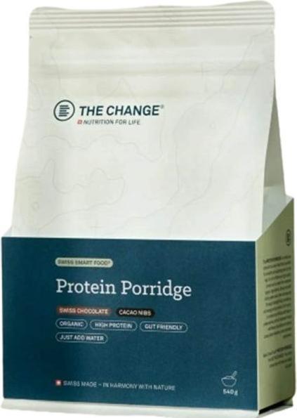 Actual product image BE THE CHANGE Protein Porridge BIO Swiss Chocolate Cacao Nibs (540 g)