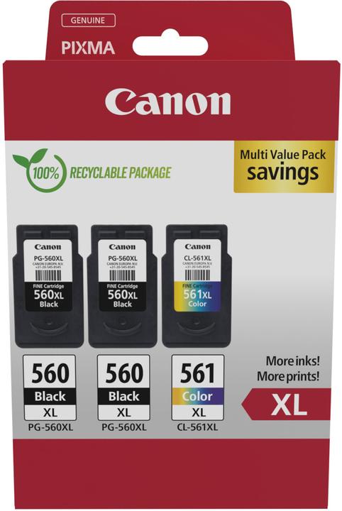 Actual product image Canon PG-560XLx2/CL-561XL Ink Cartridge (M, C, Y, FC)