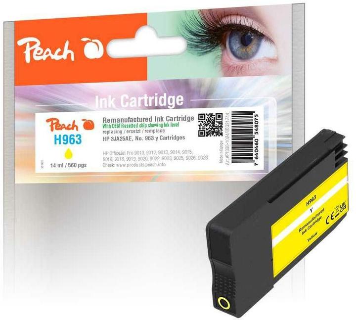 Actual product image Peach Toner HP No. 963 Y, 3JA25AE Yellow